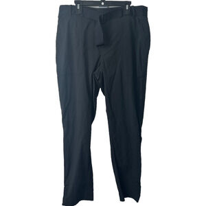 Athleta Pants Womens 12 Black Trekkie Activewear Casual Pockets Modern Belt C13